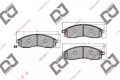 Комплект тормозных колодок DJ PARTS BP1487